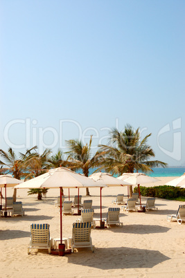Beach of the luxury hotel, Dubai, UAE