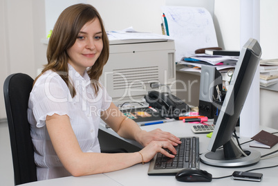 Businesswoman with computer