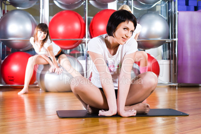 Girl in fitness center