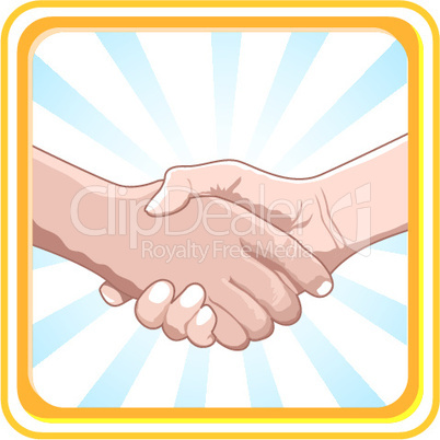 business deal on white background