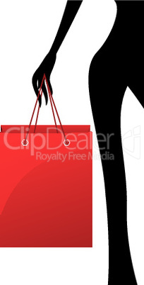 lady with shopping bag