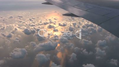 Pretty Sunset From Airplane
