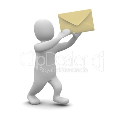 Man bringing letter