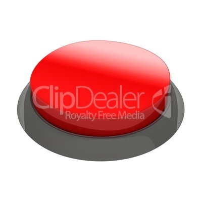 Glossy red round button