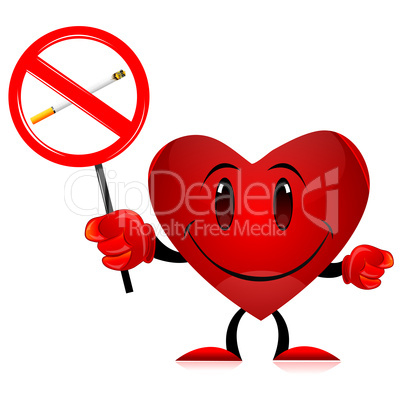 devil heart with no smoking tag