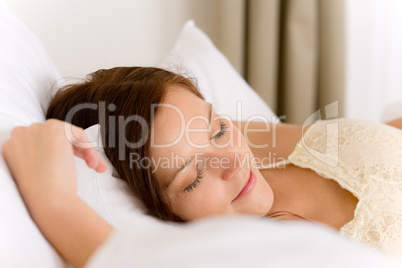 Bedroom - young woman sleeping