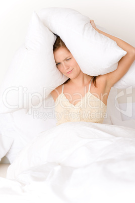 Bedroom - lazy woman getting up