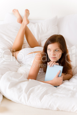 Bedroom - young woman with book