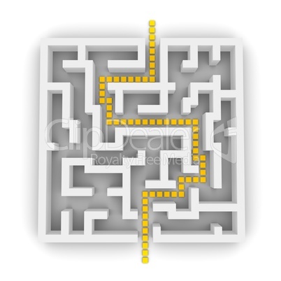 Path through labyrinth