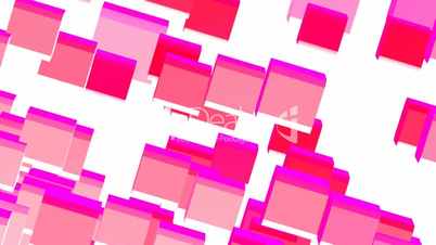 Partikel Rotation - Würfel Pink Weiß 01