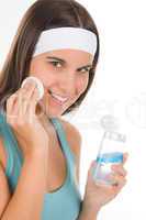 Teenager problem skin care - woman cleanse