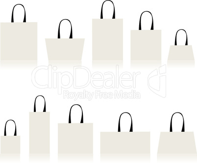 Shopping bags isolated for your design