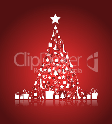 Christmas tree beautiful for your design