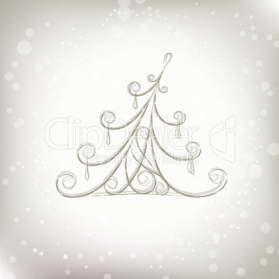 Christmas tree beautiful for your design