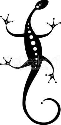 Lizard black silhouette for your design
