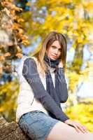 Autumn park - fashion model woman