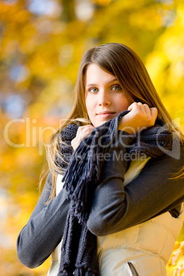 Autumn park - fashion model woman