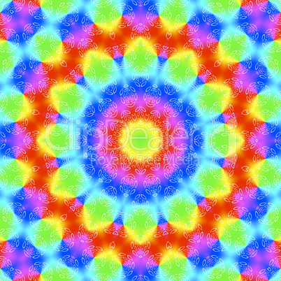 Regenbogen Mandala 10