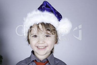 Child posing on a white background