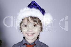 Child posing on a white background