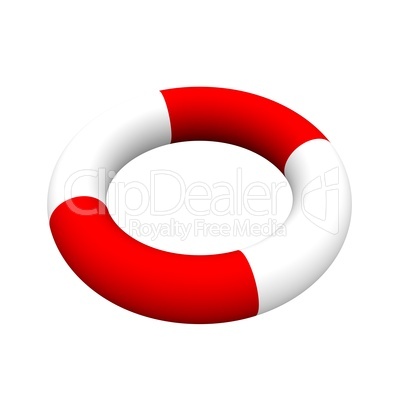 Life ring isolated on white