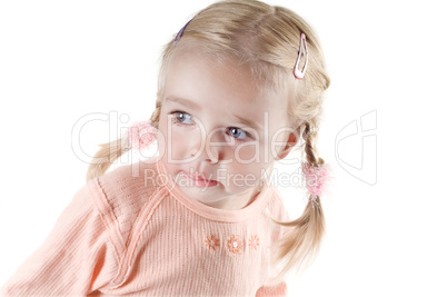 Little girl in studio