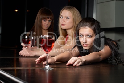 Young women in a bar