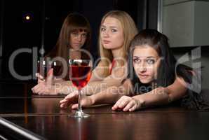 Young women in a bar