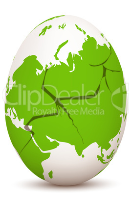 cracked global egg