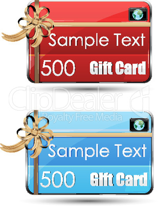 gift card on isolated background