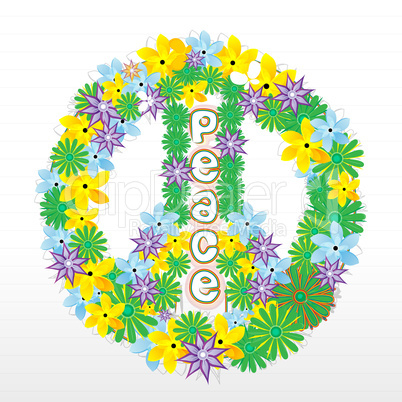 floral peace sign