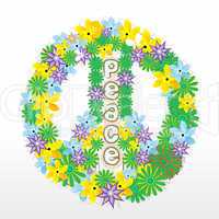floral peace sign