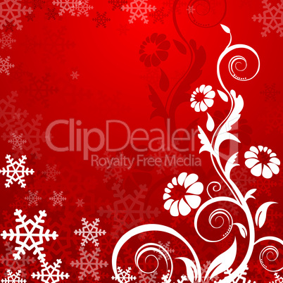 floral christmas card