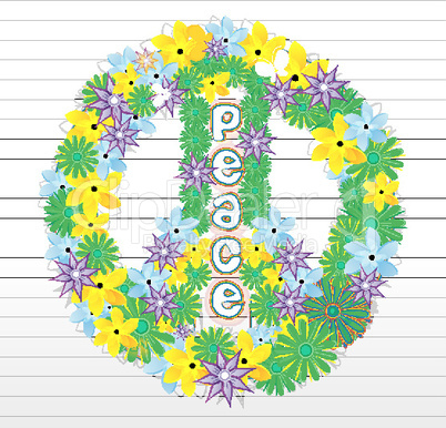 floral peace sign