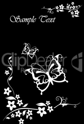 abstract butterfly card