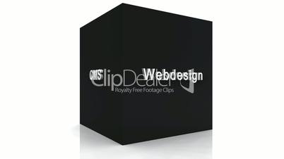 3D Würfel Schwarz 01 - Webdesign