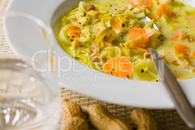 Afrikanische Erdnuss Lauch Suppe - African vegetable soup