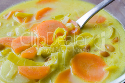 Afrikanische Erdnuss Lauch Suppe - African vegetable soup
