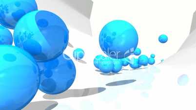 3D Ball Tube Movie - Blue 01