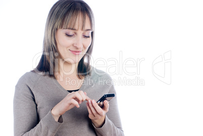 Girl writing sms