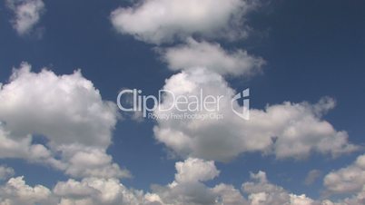 Cloudscape on clear blue sky