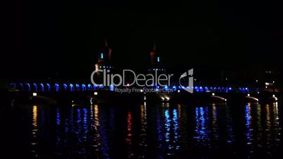 Berlin Oberbaumbrücke by Night - Festival of Lights 2010