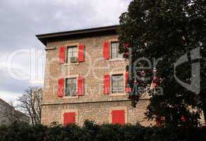 Red shutters