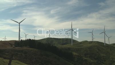 Backlit wind turbines