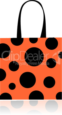 Fashion peas, shopping bag isolated for your design