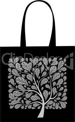 Shopping bag design, art tree