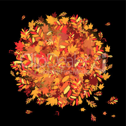 Autumn leaves background for your design