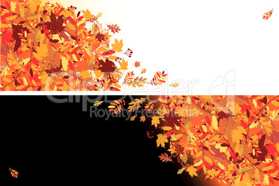 Autumn leaves banners for your design