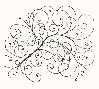 Floral sketch drawing for your design