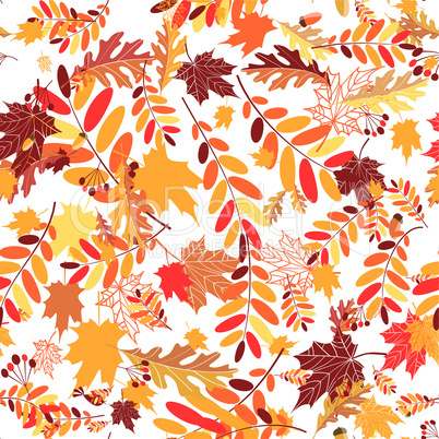 Autumn leaves seamless background for your design